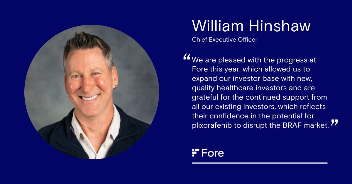 FORE Biotherapeutics Announces Closing of Upsized $67.4 Million Series D-2 Extension Financing and Highlights Recent Plixorafenib Achievements
