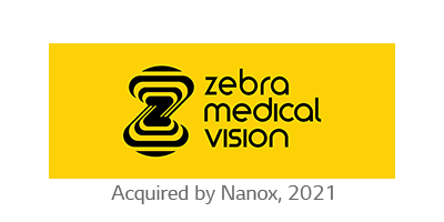 Zebra Medical Vision's company logo & Acquired by Nanox, 2021